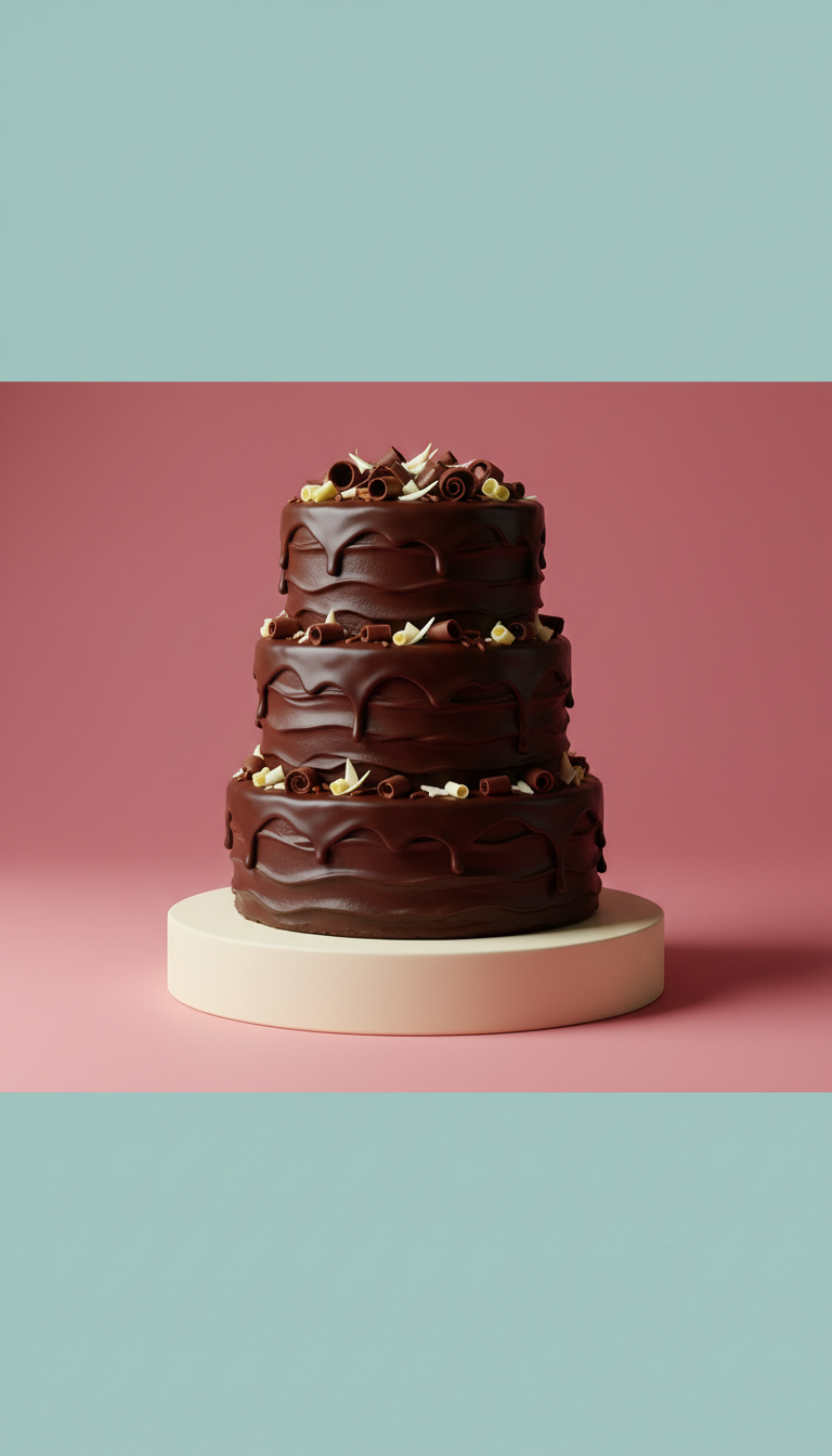 Triple Chocolate Ganache Tower